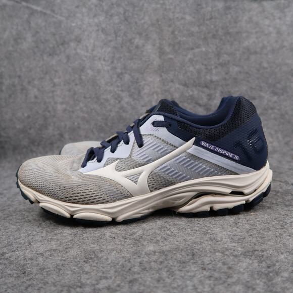 Mizuno Shoes Women 9 Athletic Trainer Wave Inspire 16 Running Sport Sneaker Blue - Picture 5 of 15